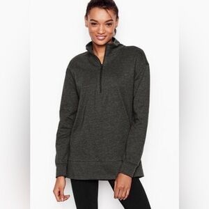 Victoria's Secret Dark Gray Quarter-Zip Sweatshirt
